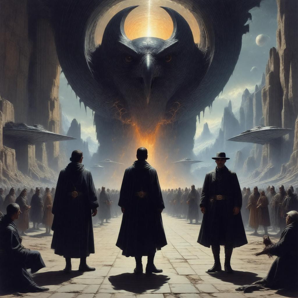 AI-created image of Hyperion (novel)