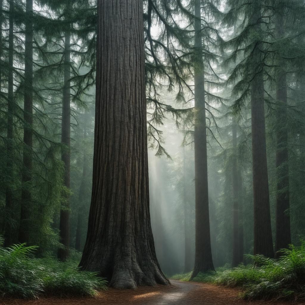 AI-created image of Hyperion (tree)