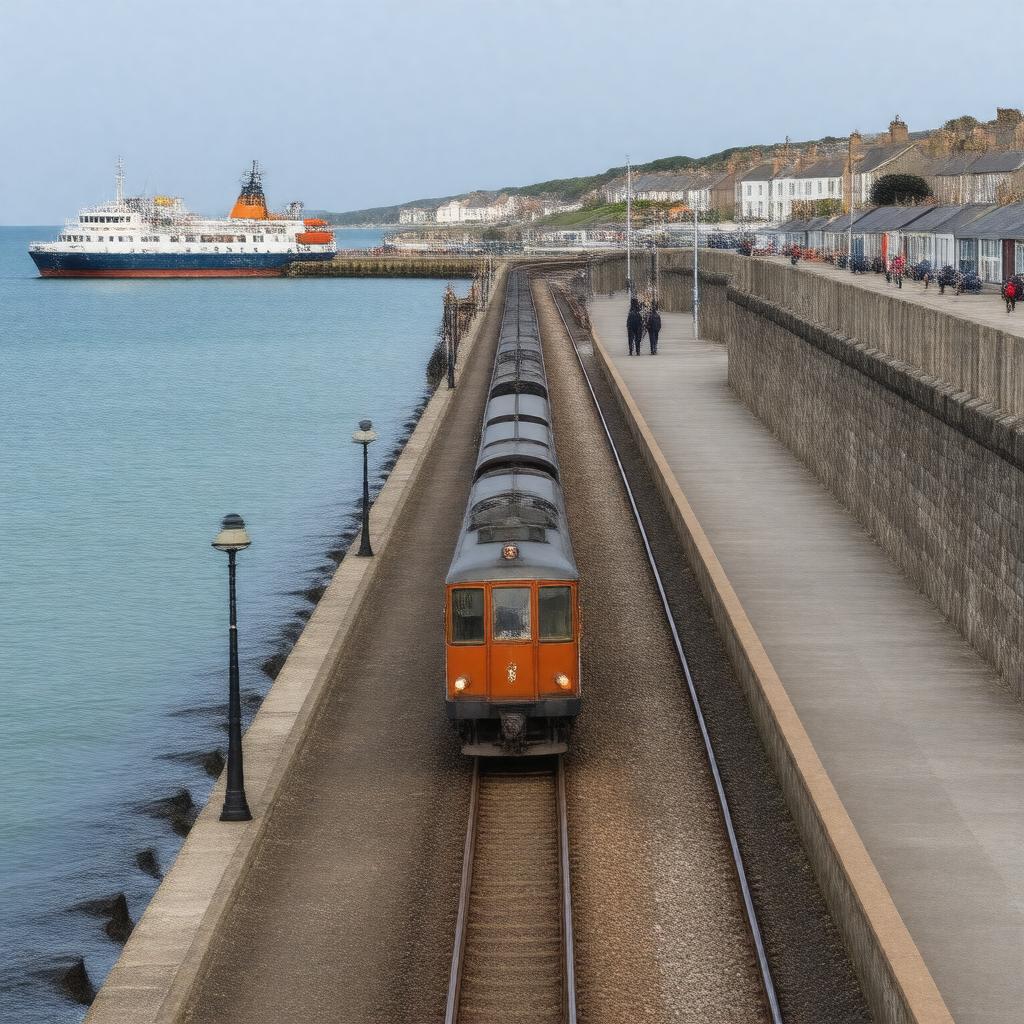AI-created image of Hythe Pier Railway