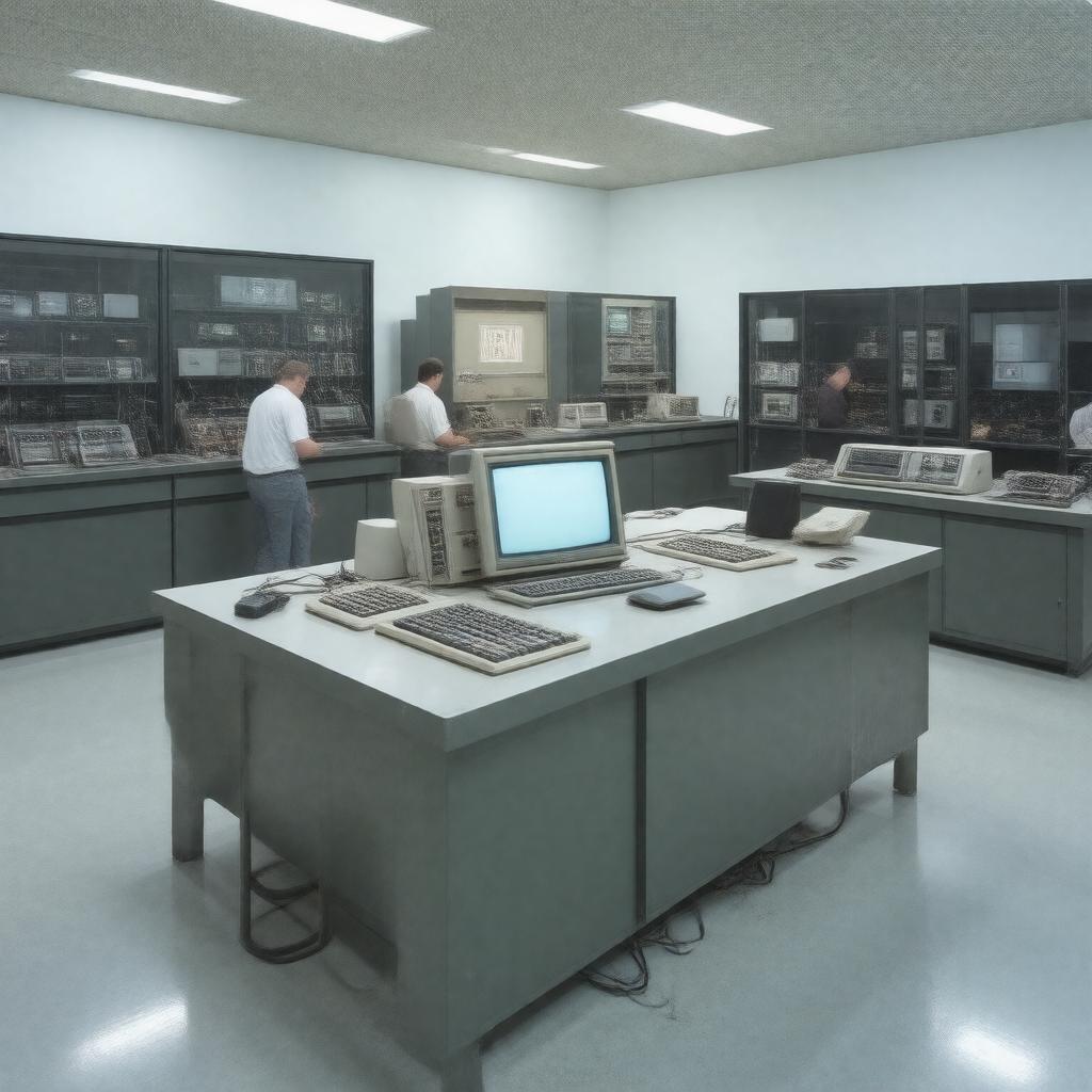AI-created image of IBM 1401 Demo Lab