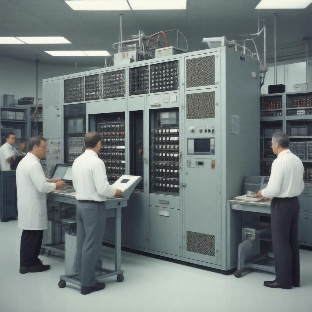 Click to view larger image AI-created image of IBM 7094 Data Processing System
