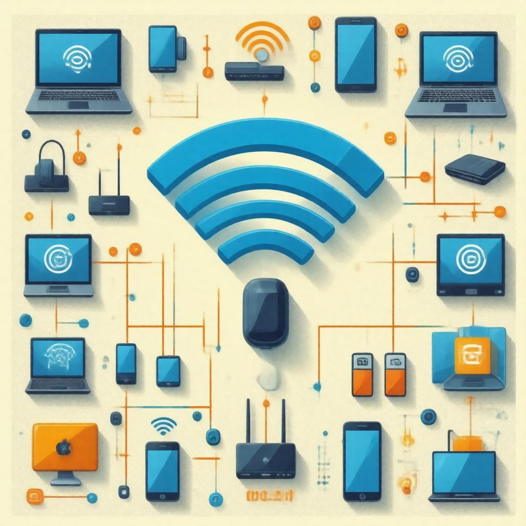 AI-created image of IEEE 802.11 (Wi-Fi)
