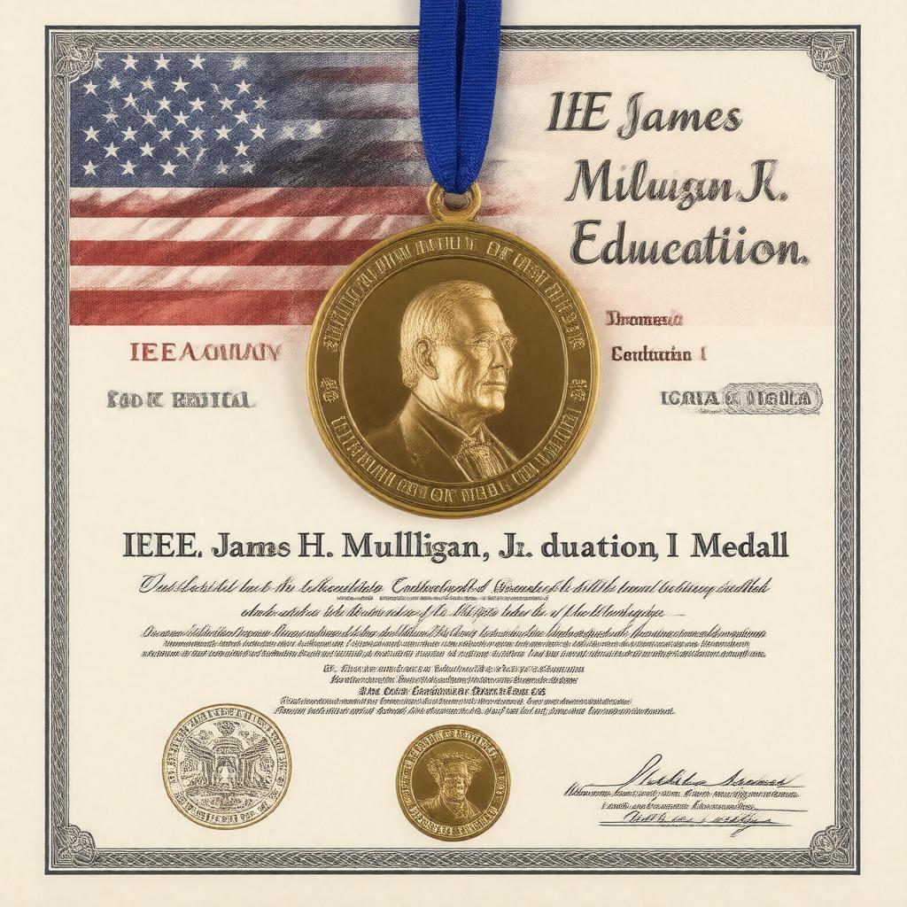 Click to view larger image AI-created image of IEEE James H. Mulligan, Jr. Education Medal