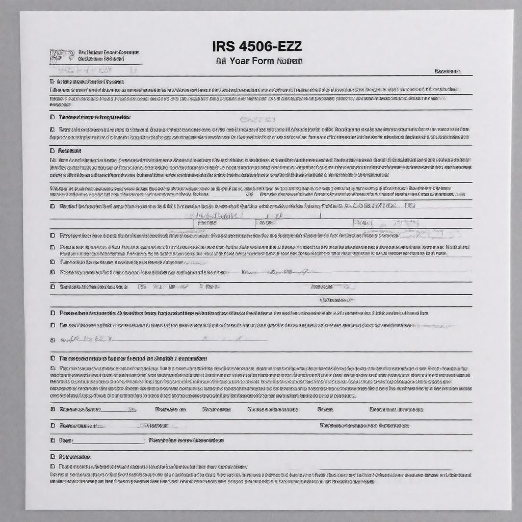 Click to view larger image AI-created image of IRS Form 4506-EZ