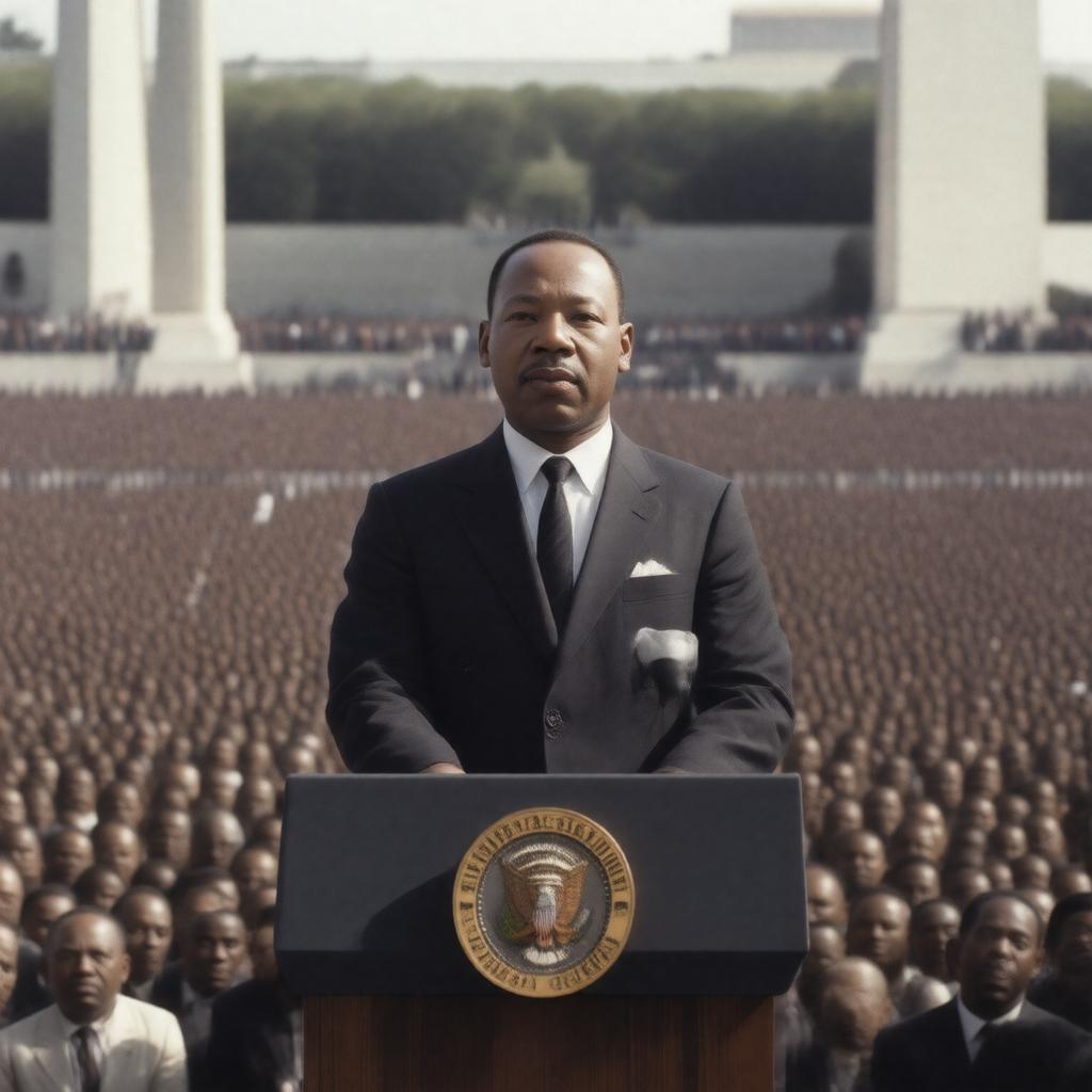 Click to view larger image AI-created image of I Have a Dream speech