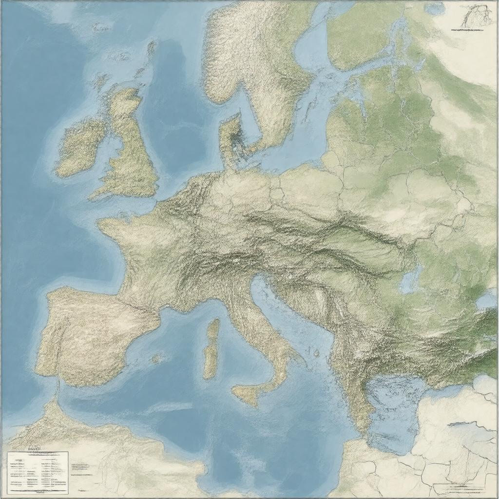AI-created image of Iberian Peninsula
