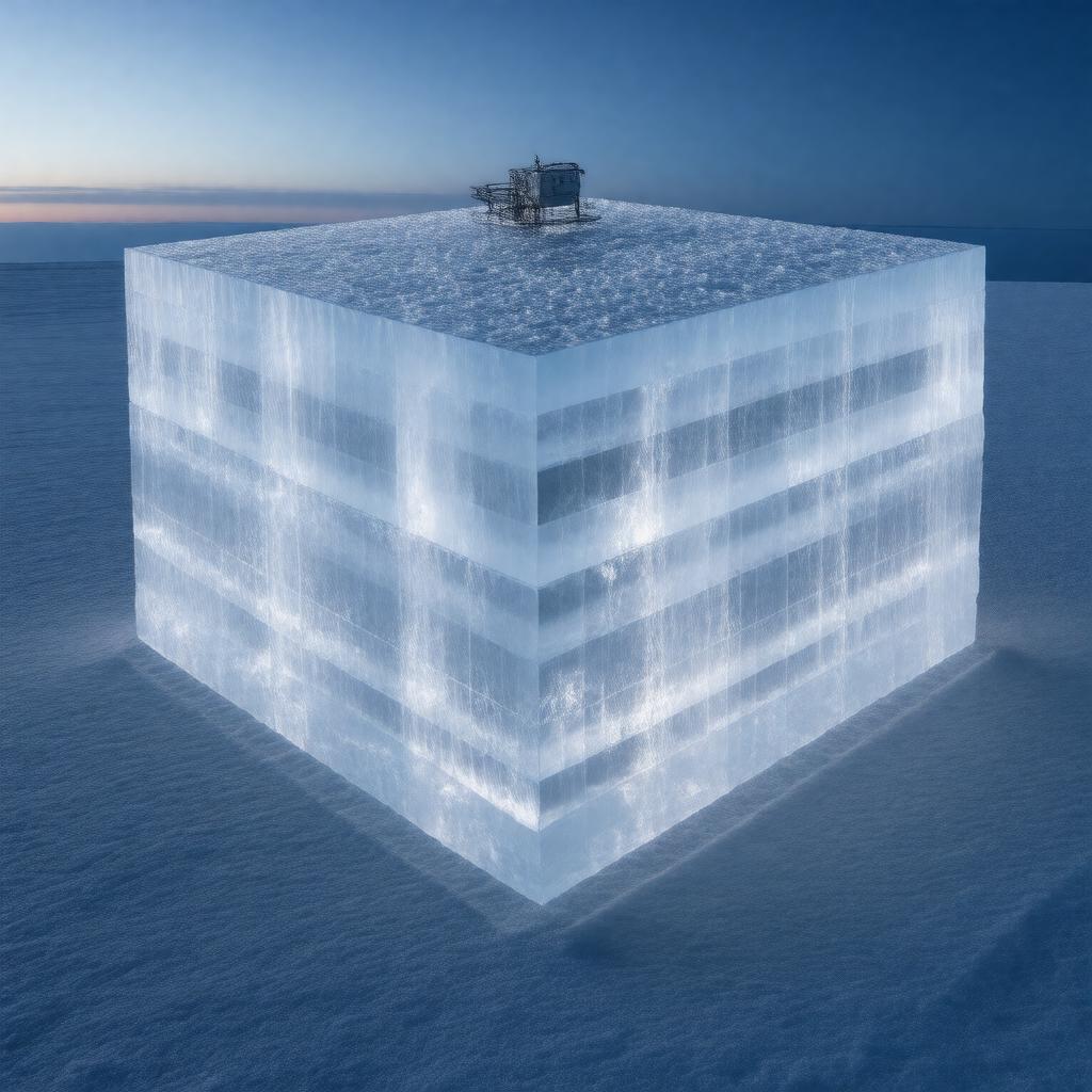 AI-created image of IceCube Neutrino Observatory