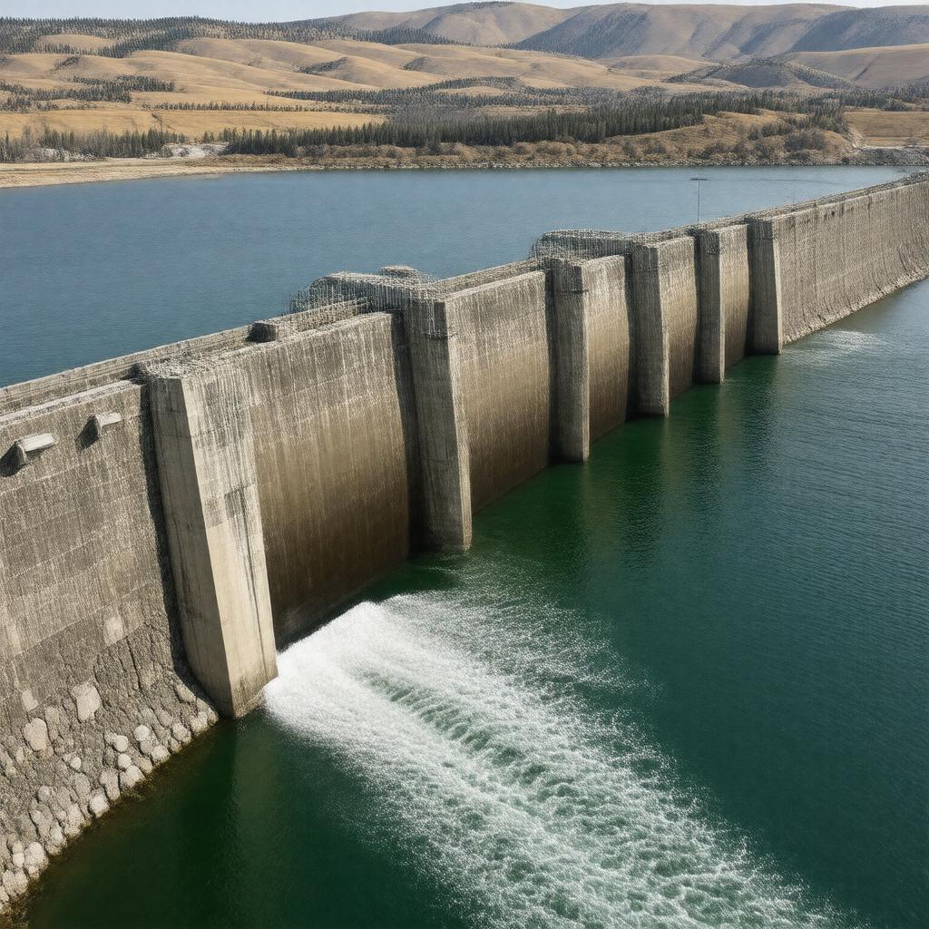 AI-created image of Ice Harbor Dam