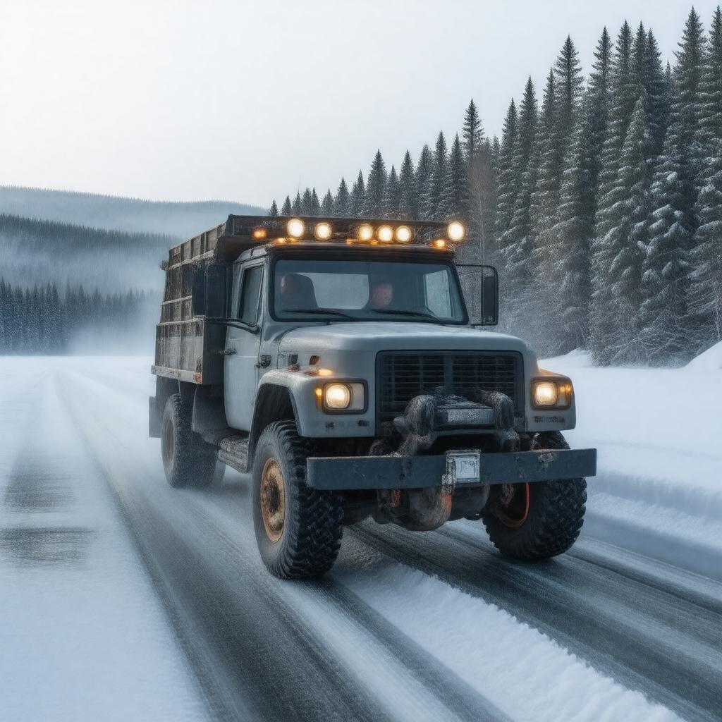 AI-created image of Ice Road Truckers