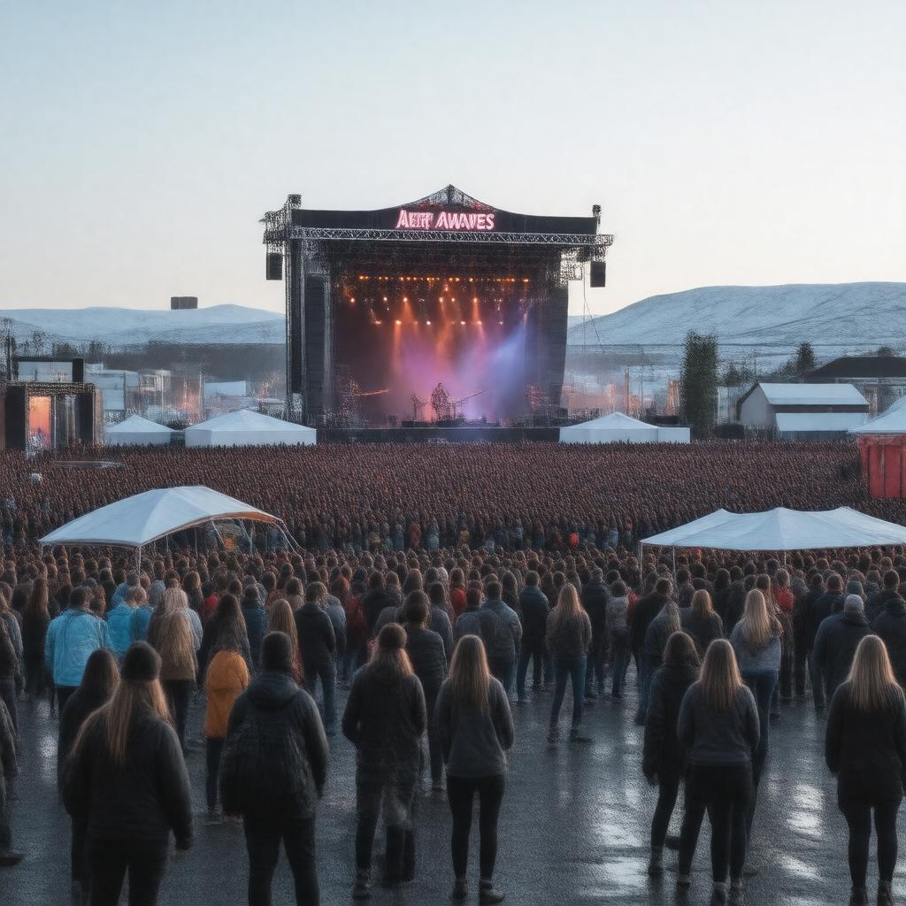 Click to view larger image AI-created image of Iceland Airwaves music festival