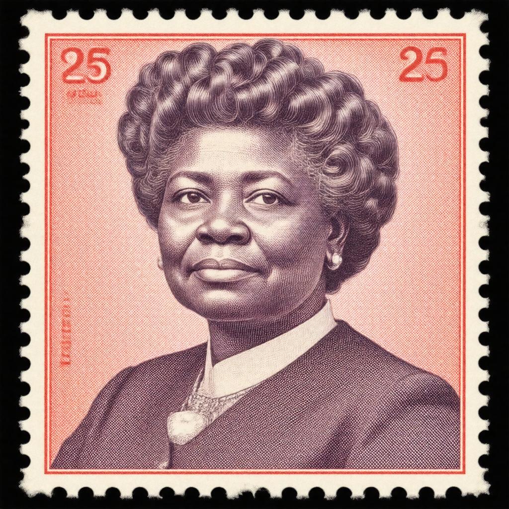 AI-created image of Ida B. Wells Commemorative Stamp