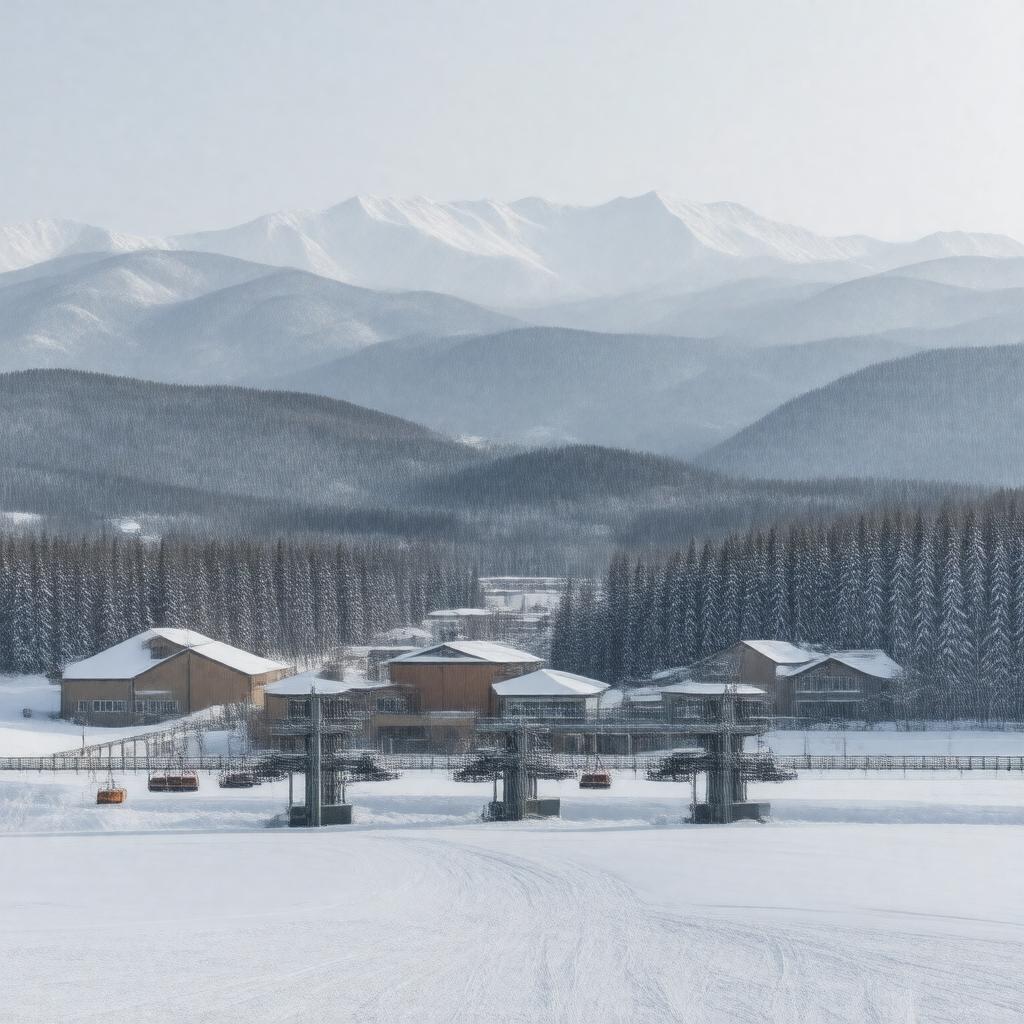 Click to view larger image AI-created image of Iizuna Kogen Ski Area