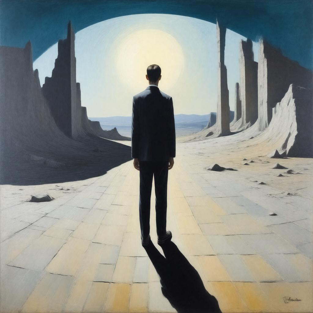 AI-created image of Il veggente in solitudine