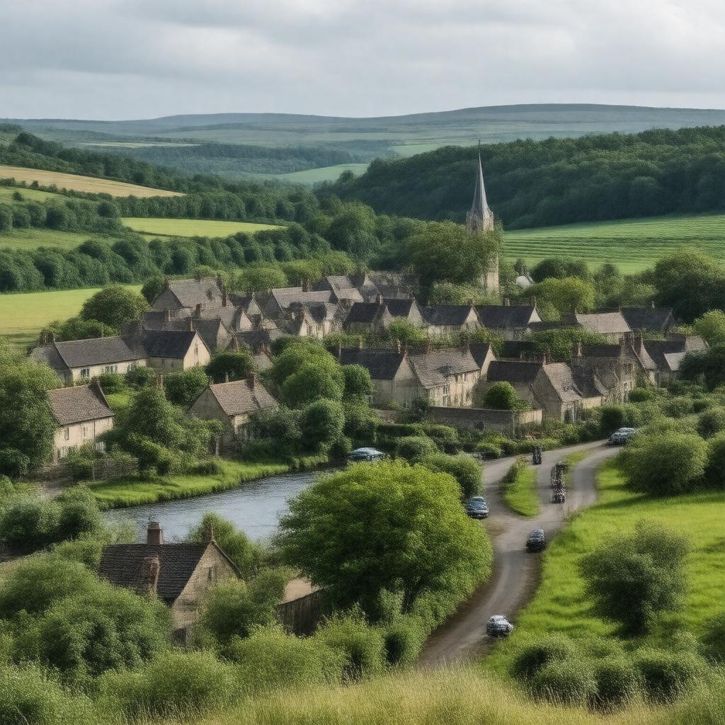 AI-created image of Ilchester, Somerset, England