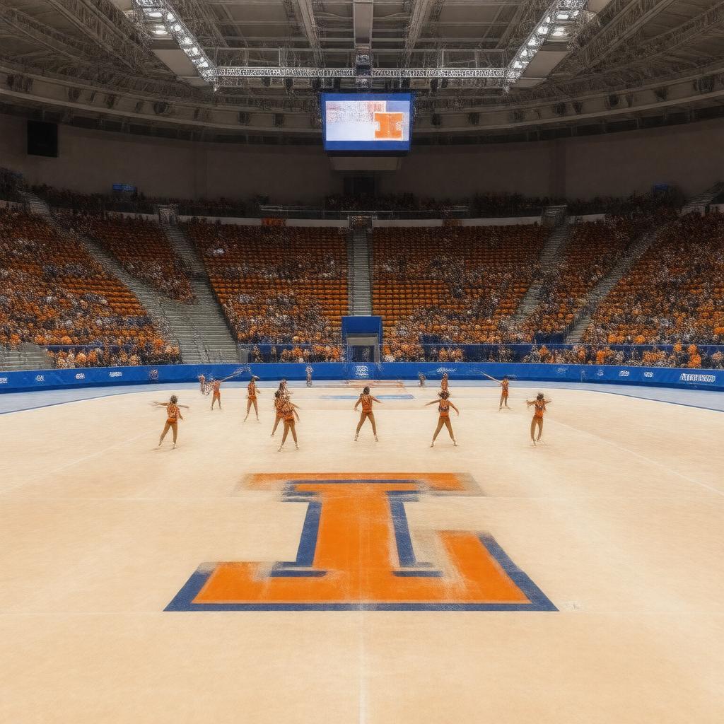AI-created image of Illinois Fighting Illini gymnastics