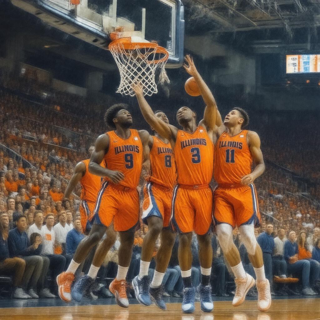 AI-created image of Illinois Fighting Illini men's basketball