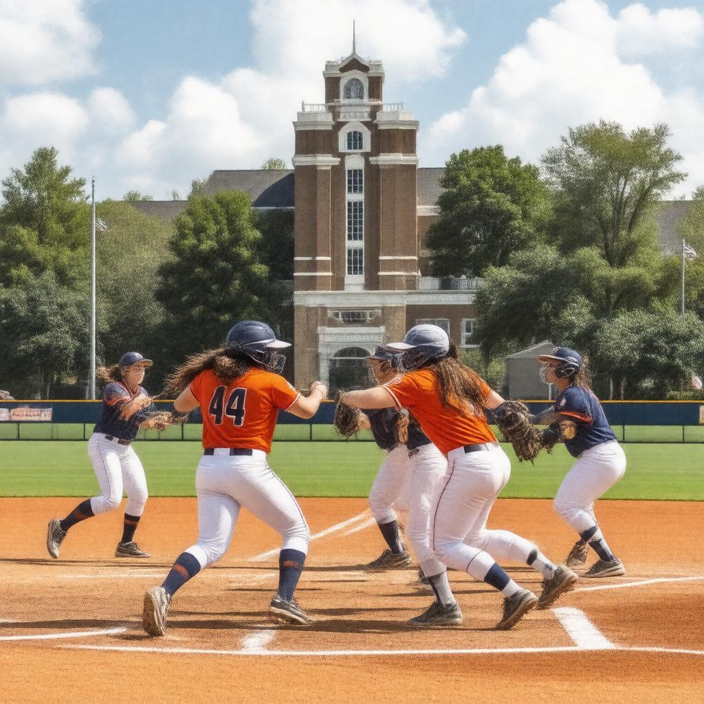 AI-created image of Illinois Fighting Illini softball