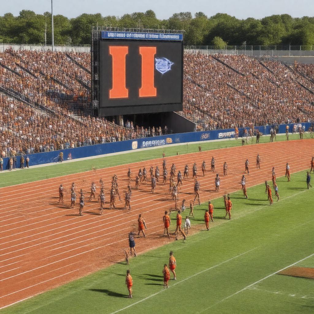 Click to view larger image AI-created image of Illinois Fighting Illini track and field