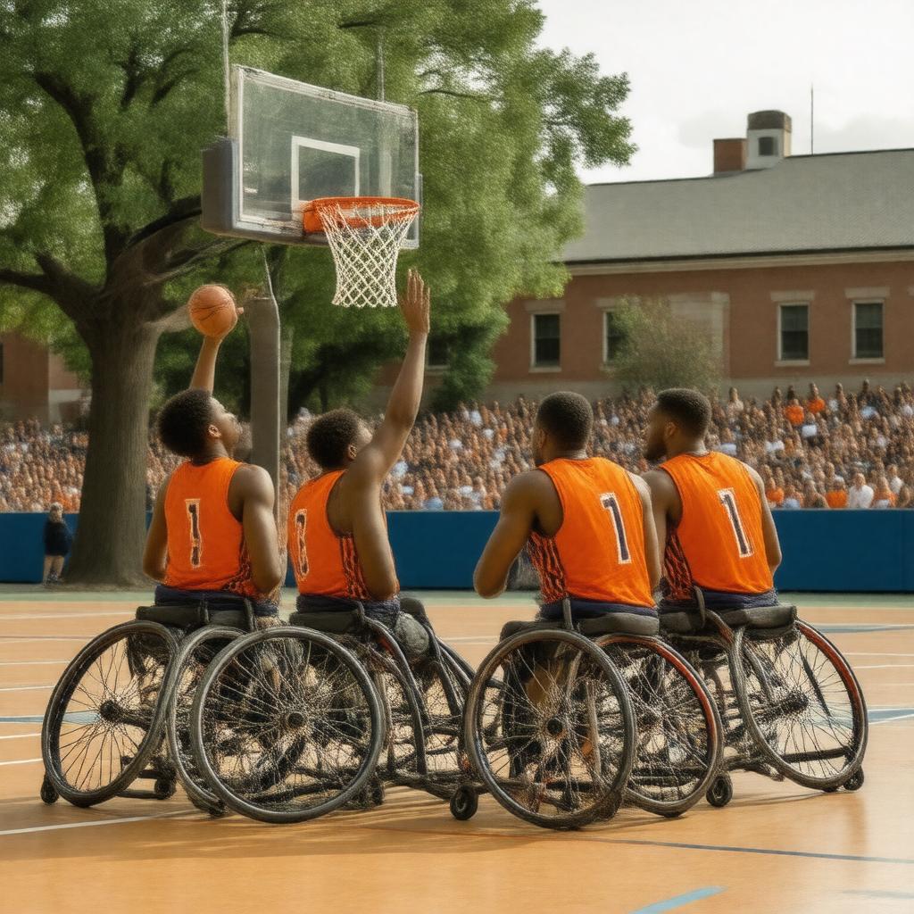 AI-created image of Illinois Fighting Illini wheelchair basketball