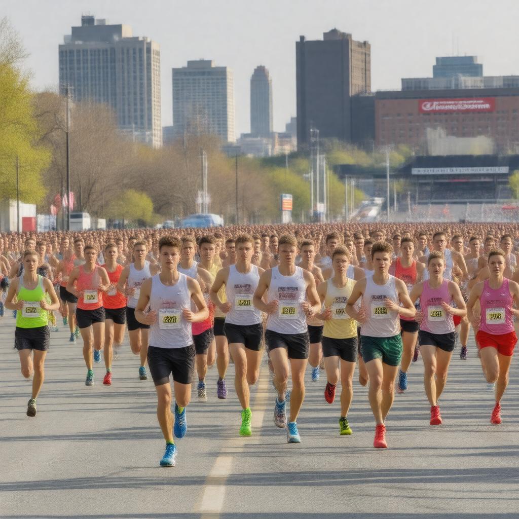 Click to view larger image AI-created image of Illinois Marathon
