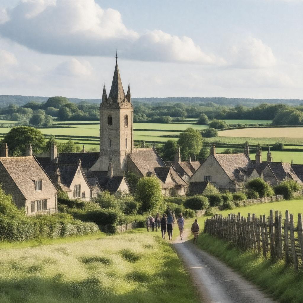 AI-created image of Ilmington, Warwickshire