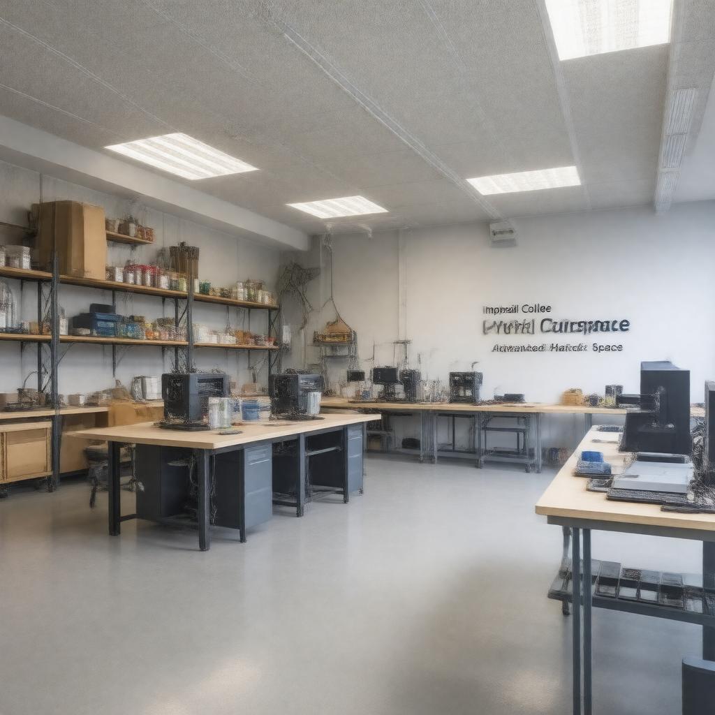 AI-created image of Imperial College Advanced Hackspace