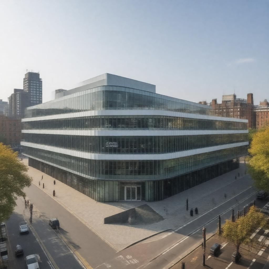 Click to view larger image AI-created image of Imperial College Business School