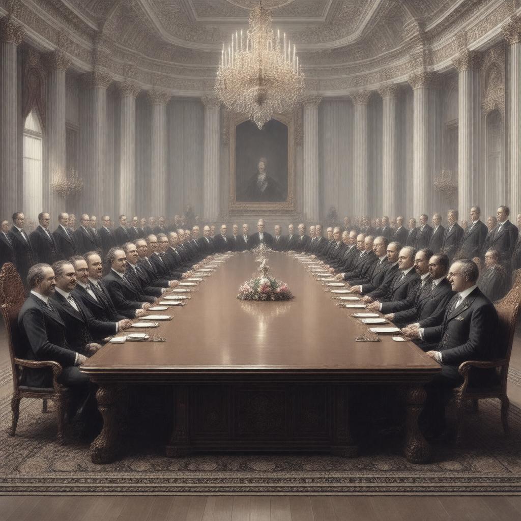 Click to view larger image AI-created image of Imperial Conference 1907