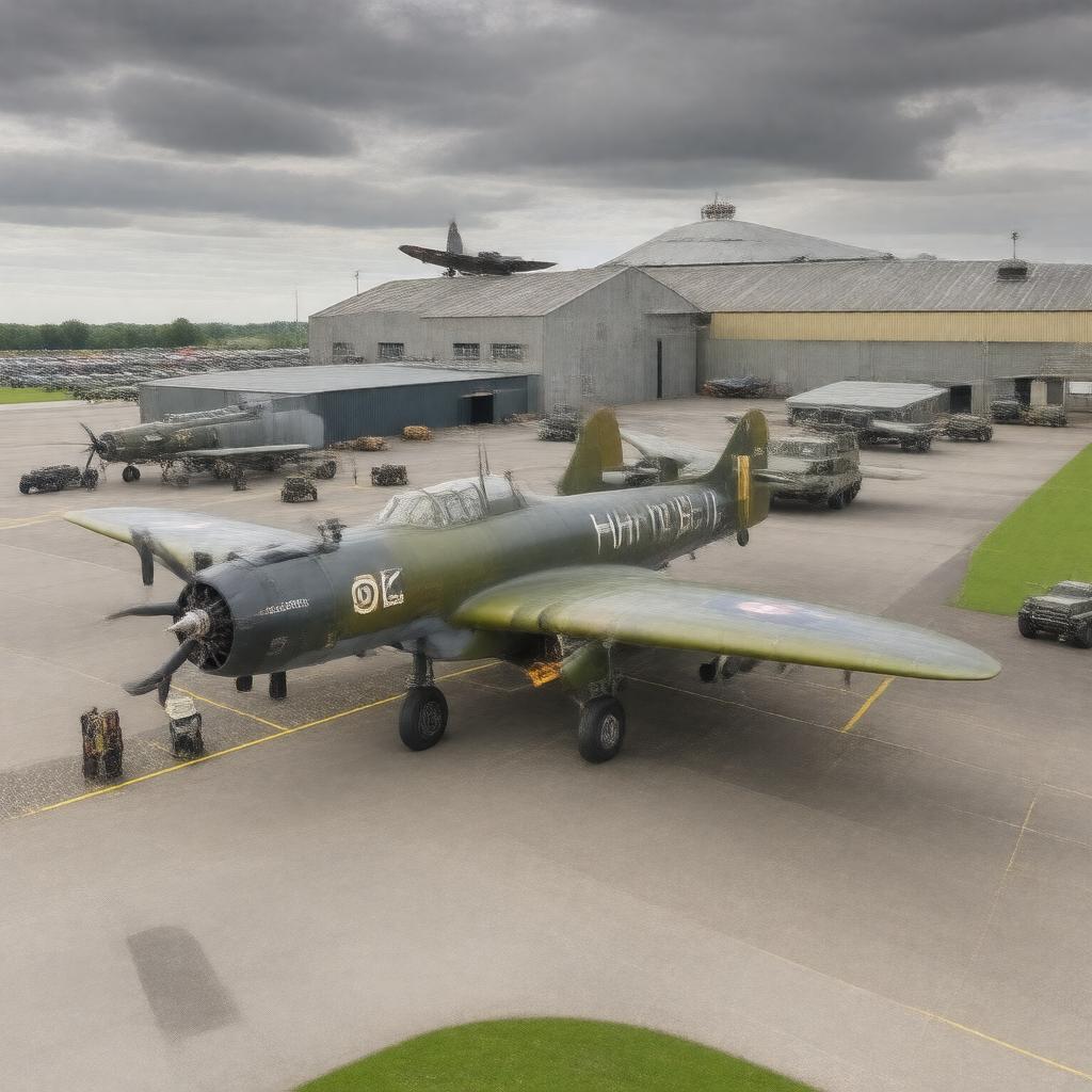 AI-created image of Imperial War Museum Duxford