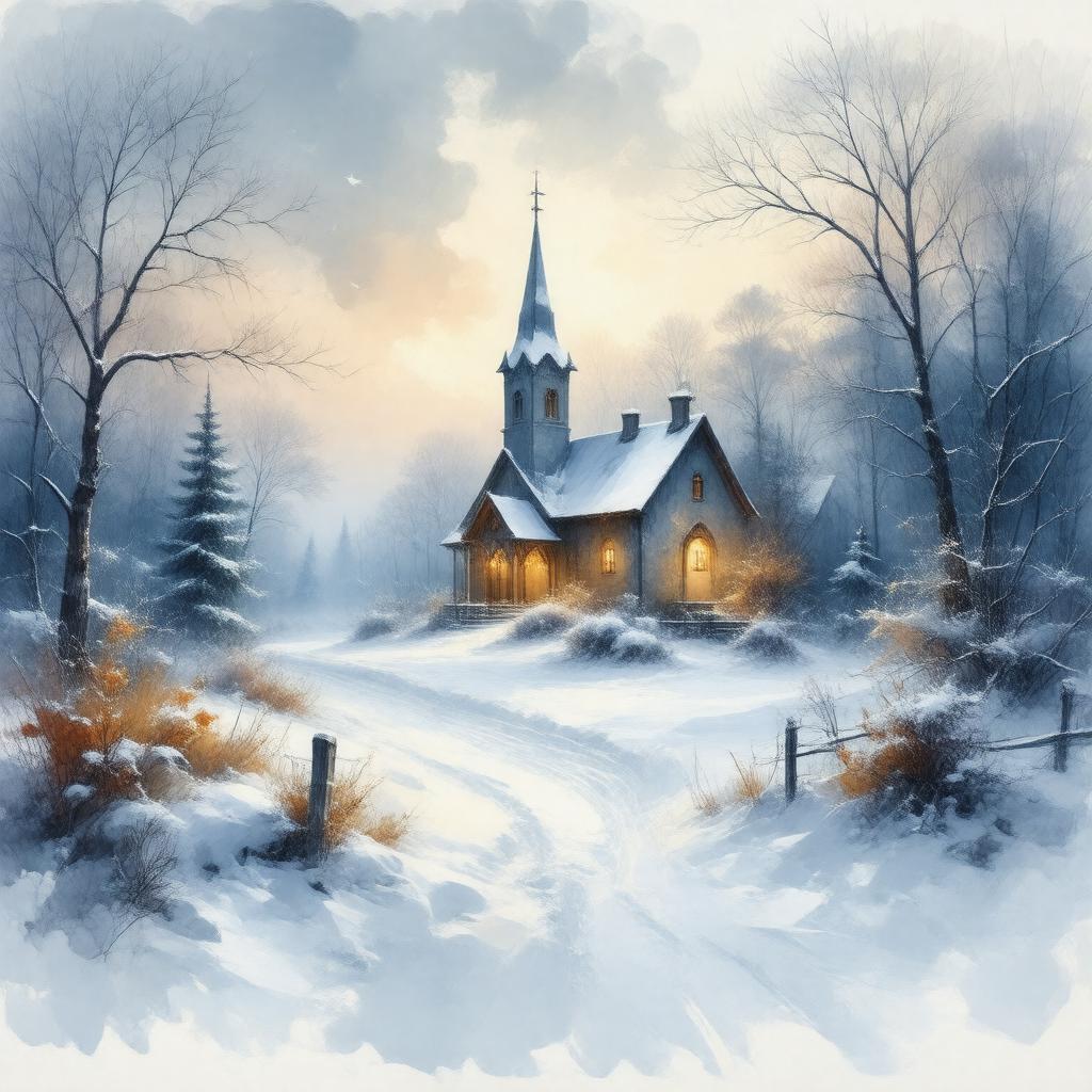 AI-created image of In the Bleak Midwinter