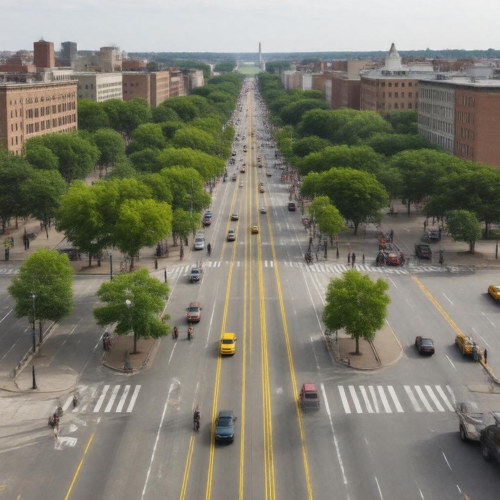 AI-created image of Independence Avenue SW & 12th Street SW