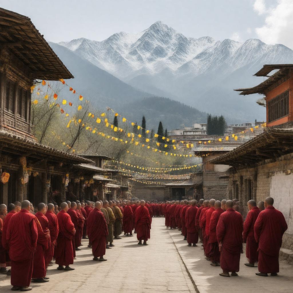 Click to view larger image AI-created image of India (Tibetan exile communities)