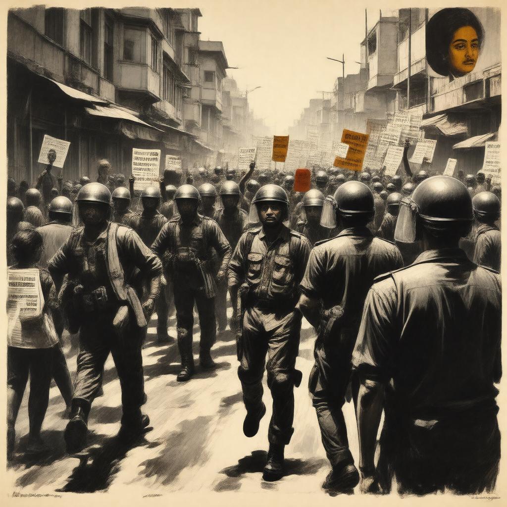 AI-created image of Indian Emergency (1975–1977)