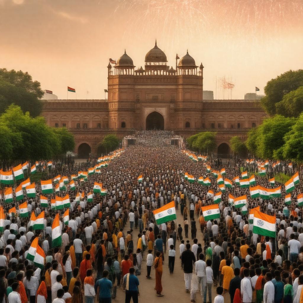 AI-created image of Indian Independence Day celebrations