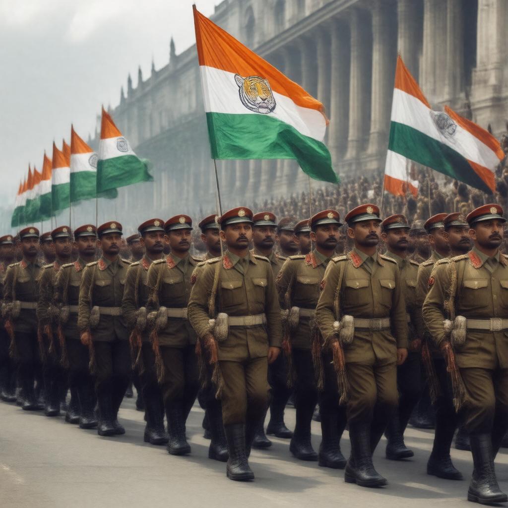 AI-created image of Indian National Army