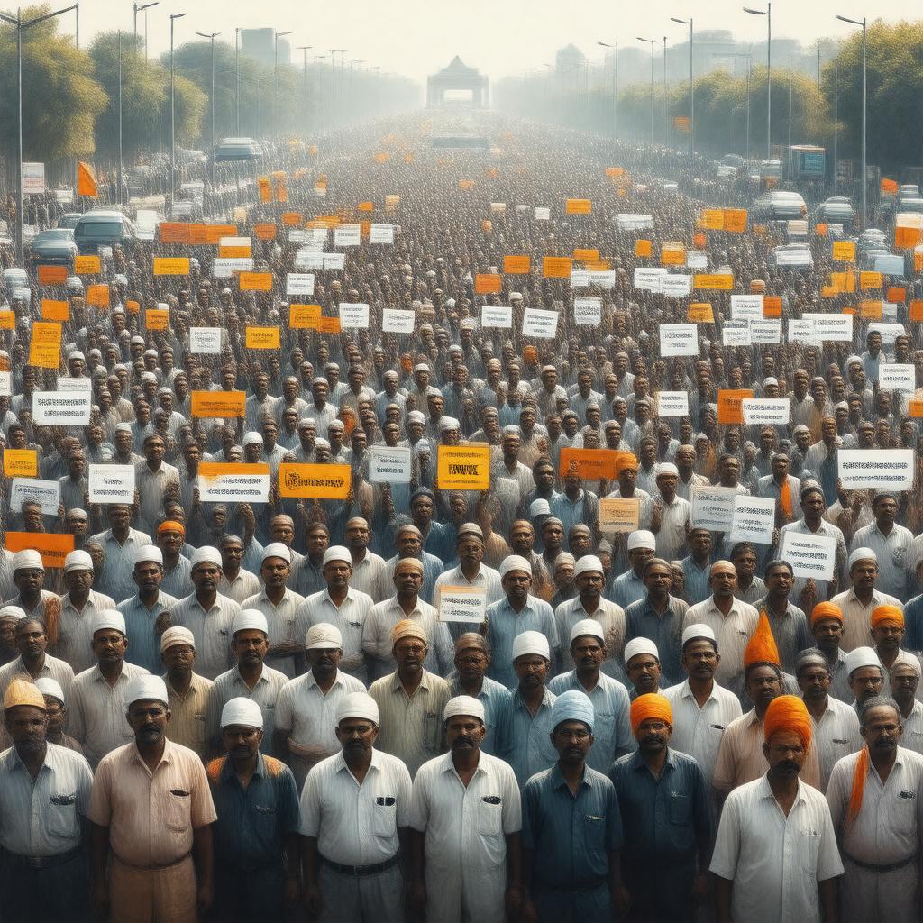 Click to view larger image AI-created image of Indian National Trade Union Congress