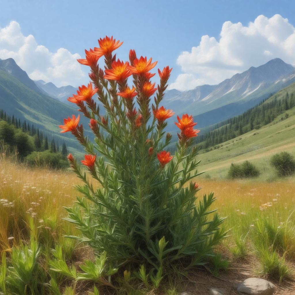 Click to view larger image AI-created image of Indian Paintbrush