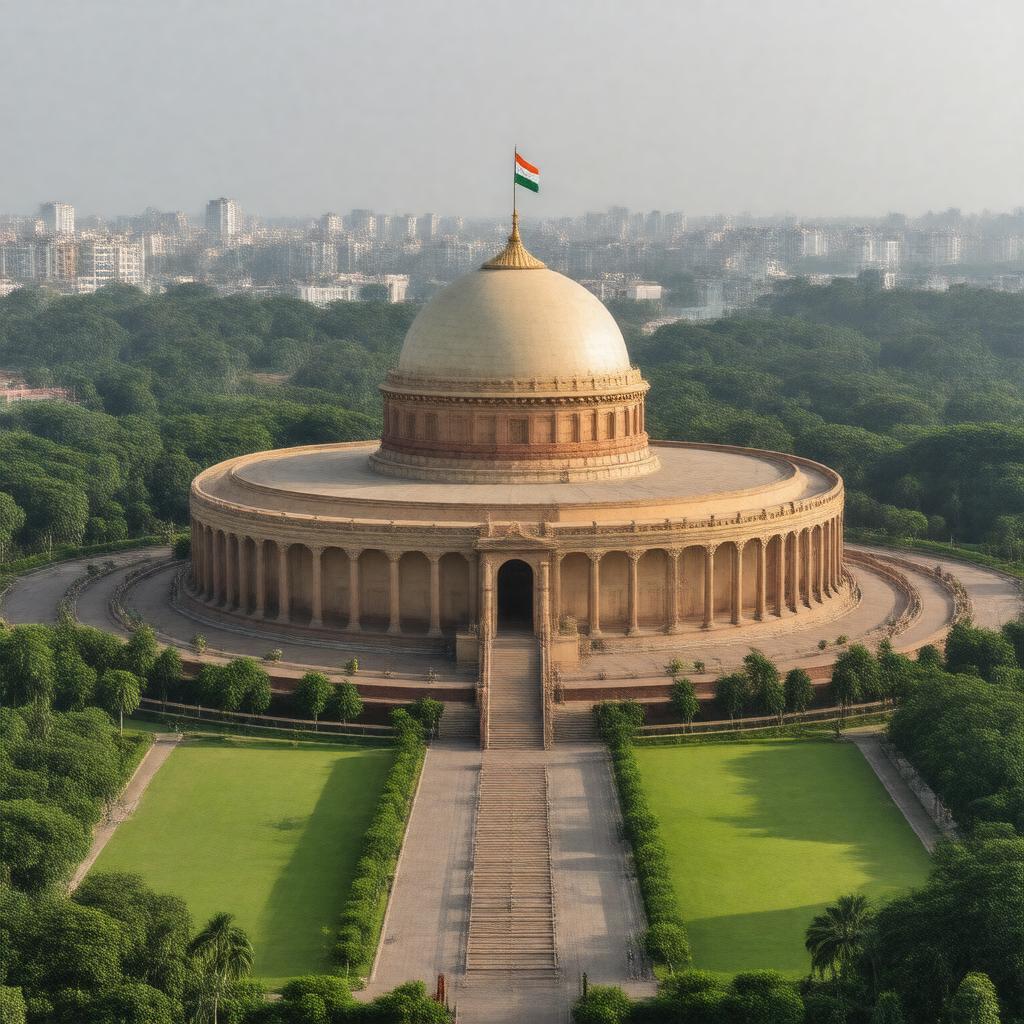 AI-created image of Indian Parliament
