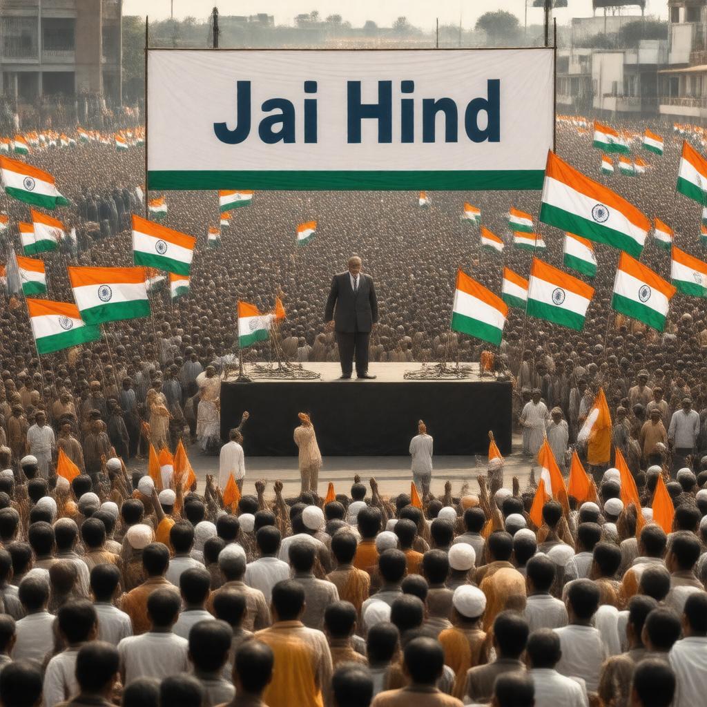 AI-created image of Indian independence