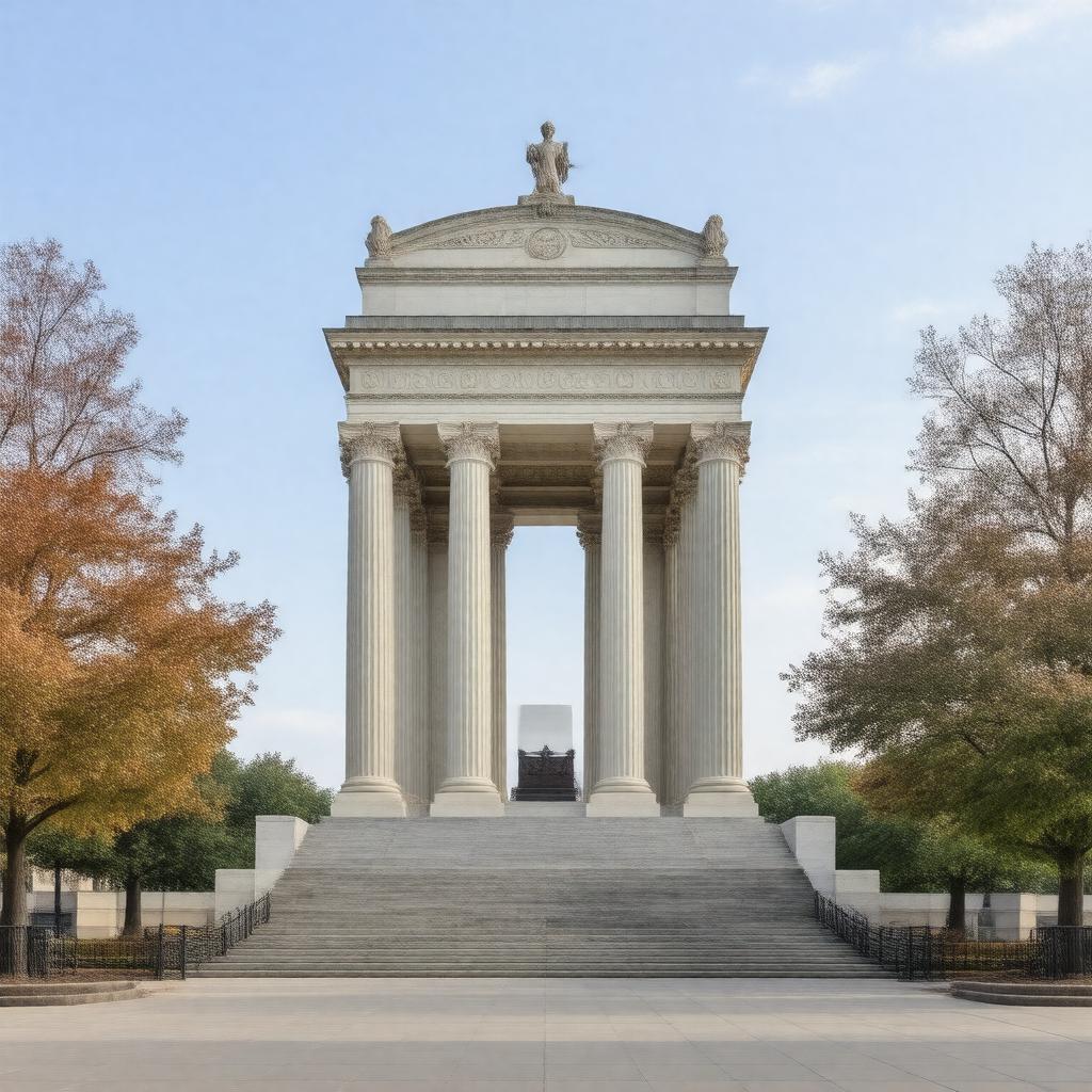 Click to view larger image AI-created image of Indiana World War Memorial