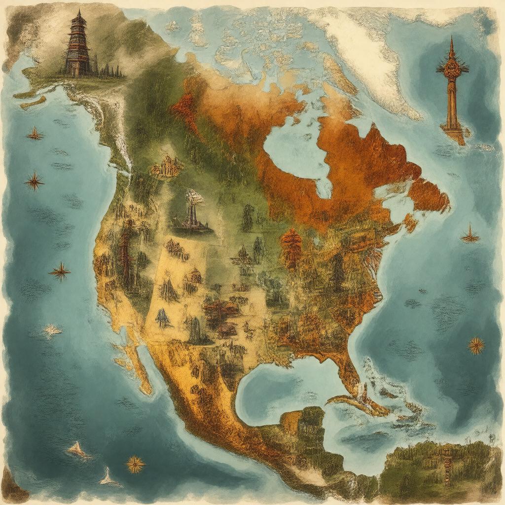 AI-created image of Indigenous languages of North America