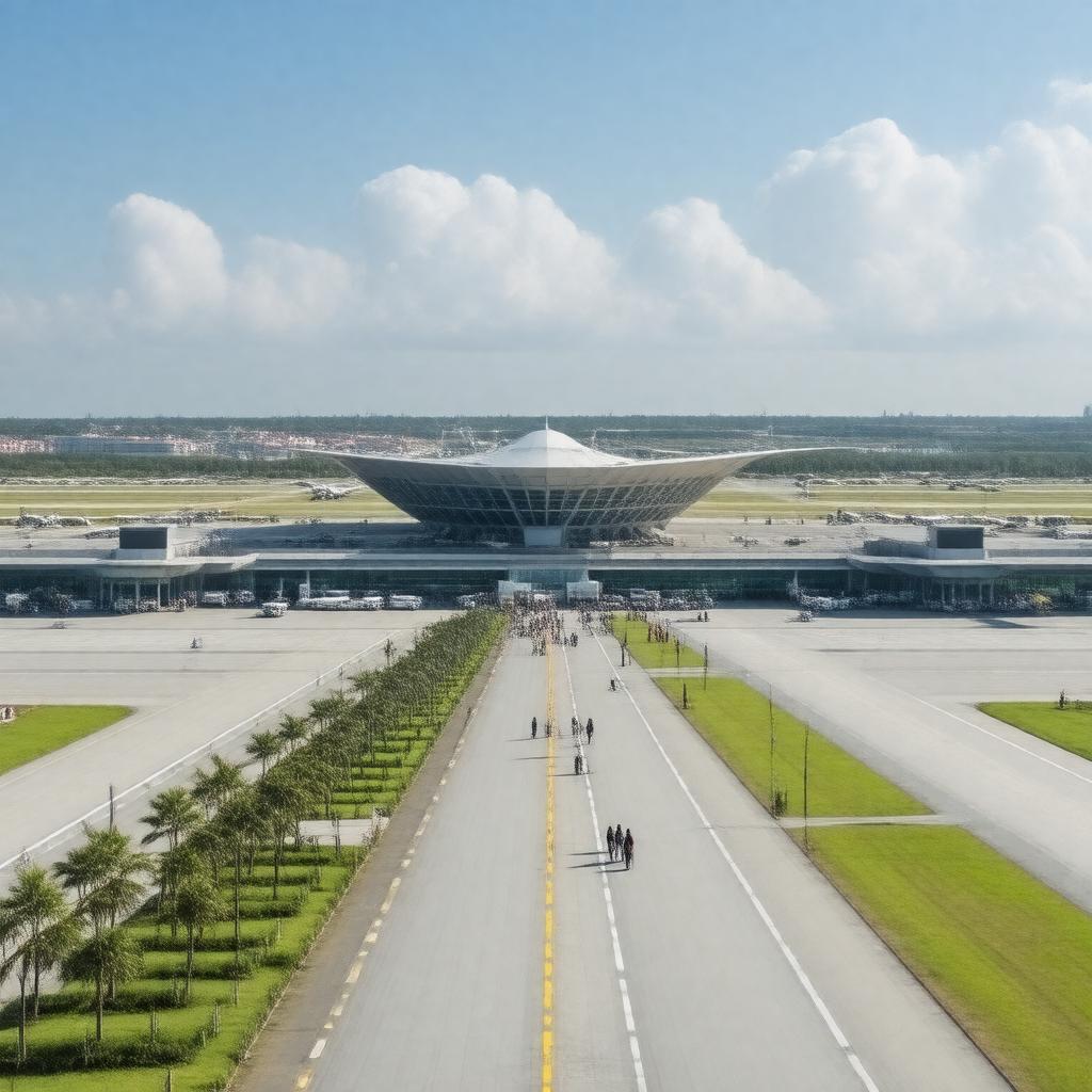AI-created image of Indira Gandhi International Airport