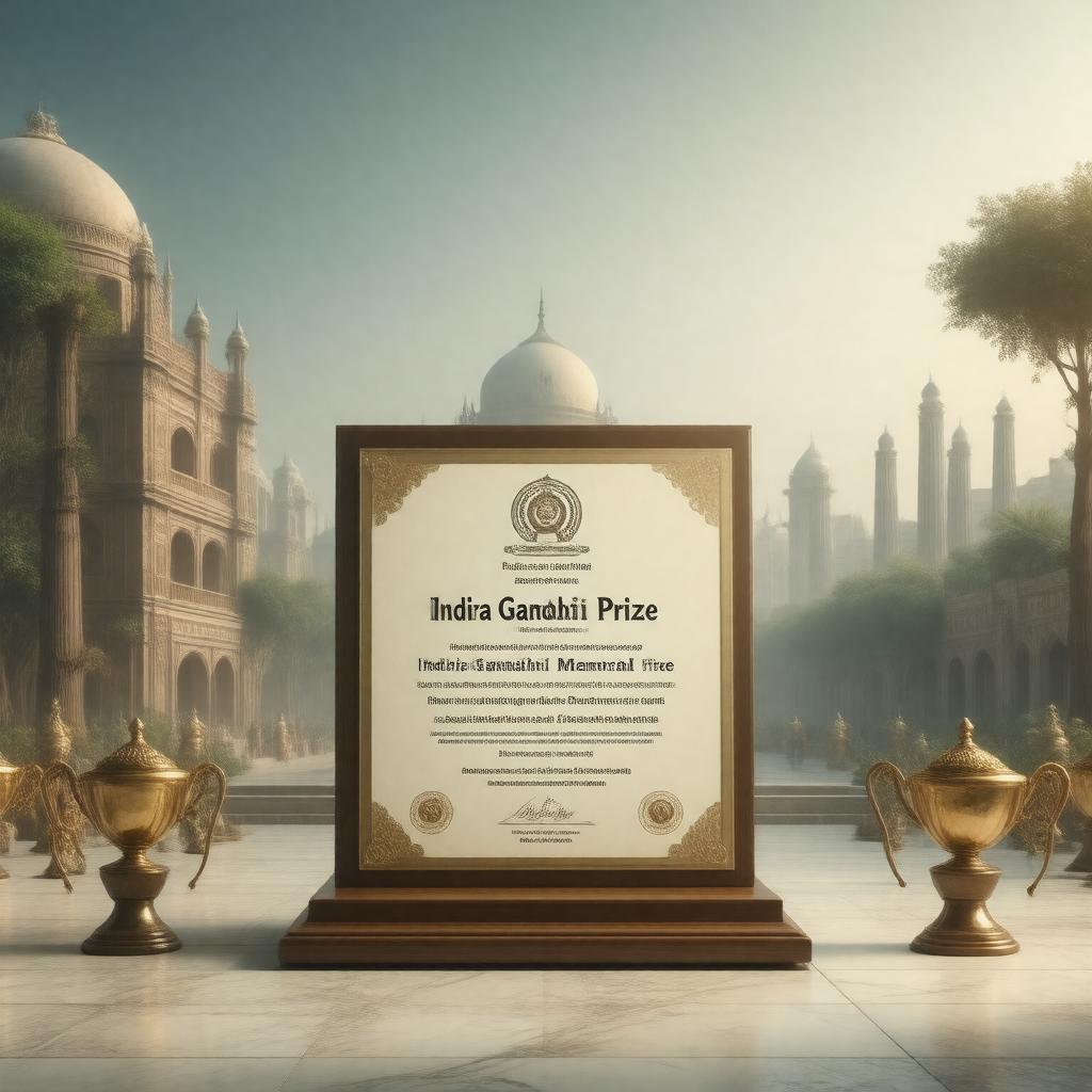 AI-created image of Indira Gandhi Prize