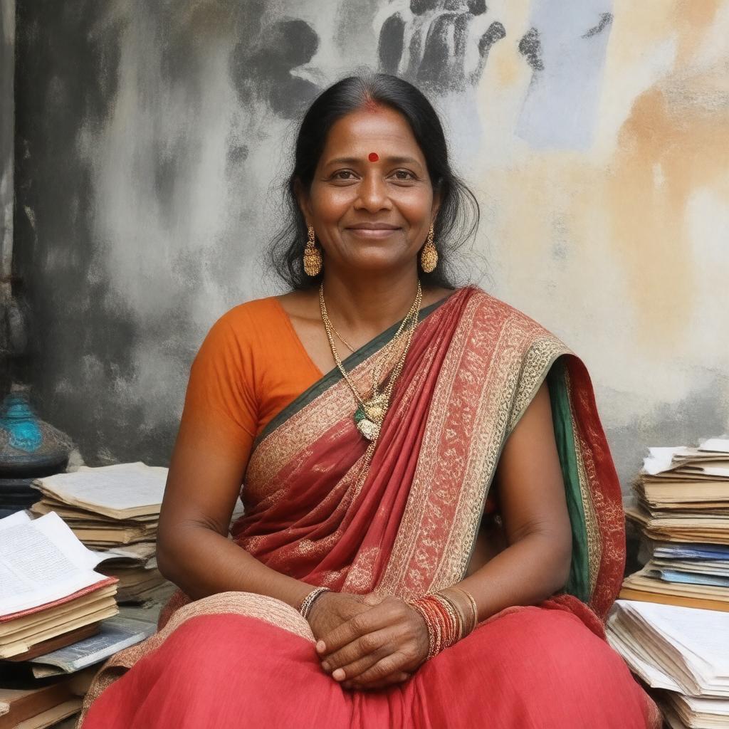 AI-created image of Indira Goswami