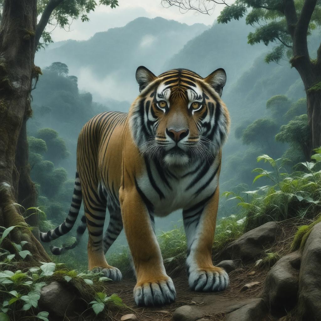 AI-created image of Indochinese tiger