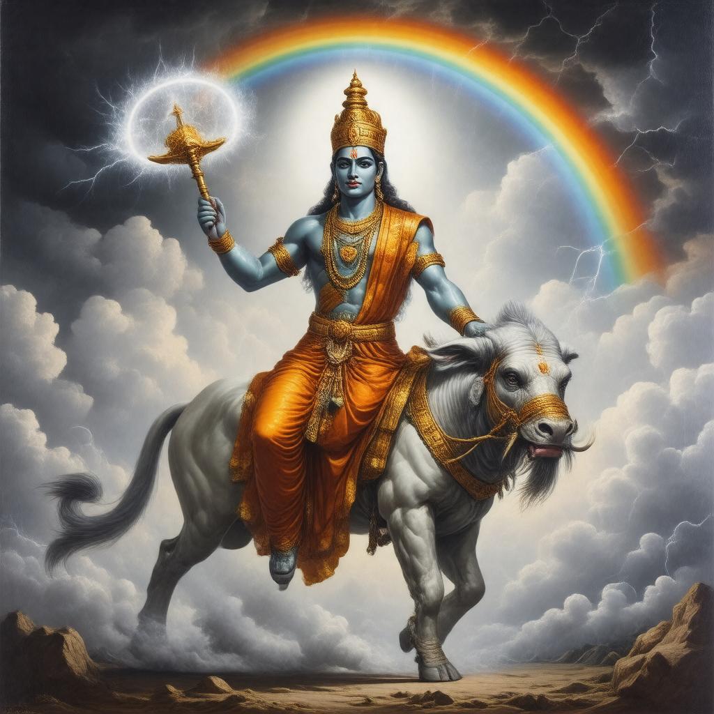 AI-created image of Indra (as Purandara)