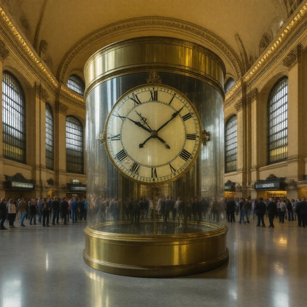 AI-created image of Information Booth Clock
