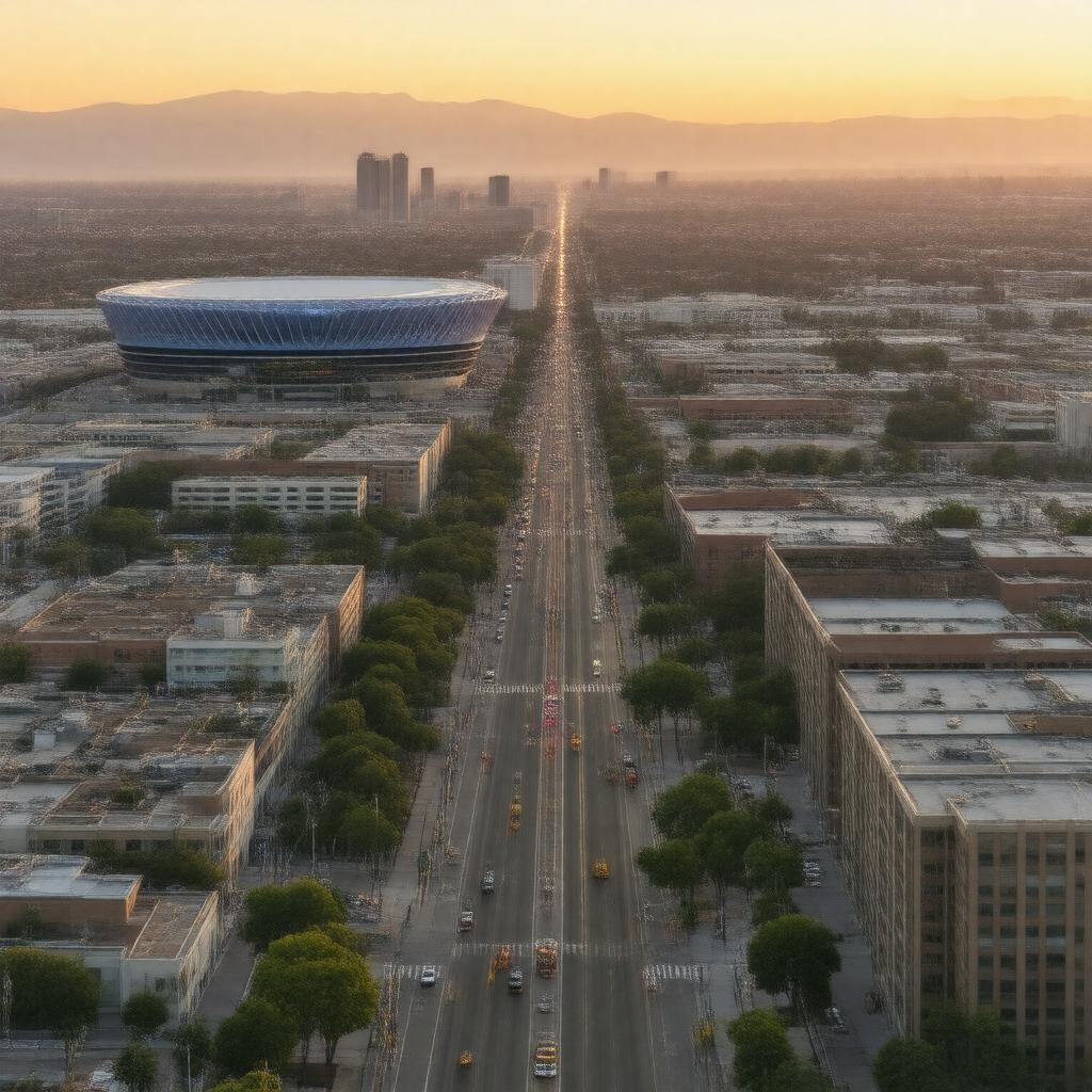 AI-created image of Inglewood, California, USA
