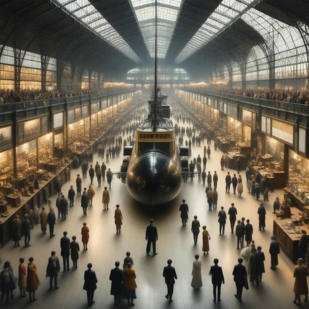 AI-created image of International Exhibition, London 1862