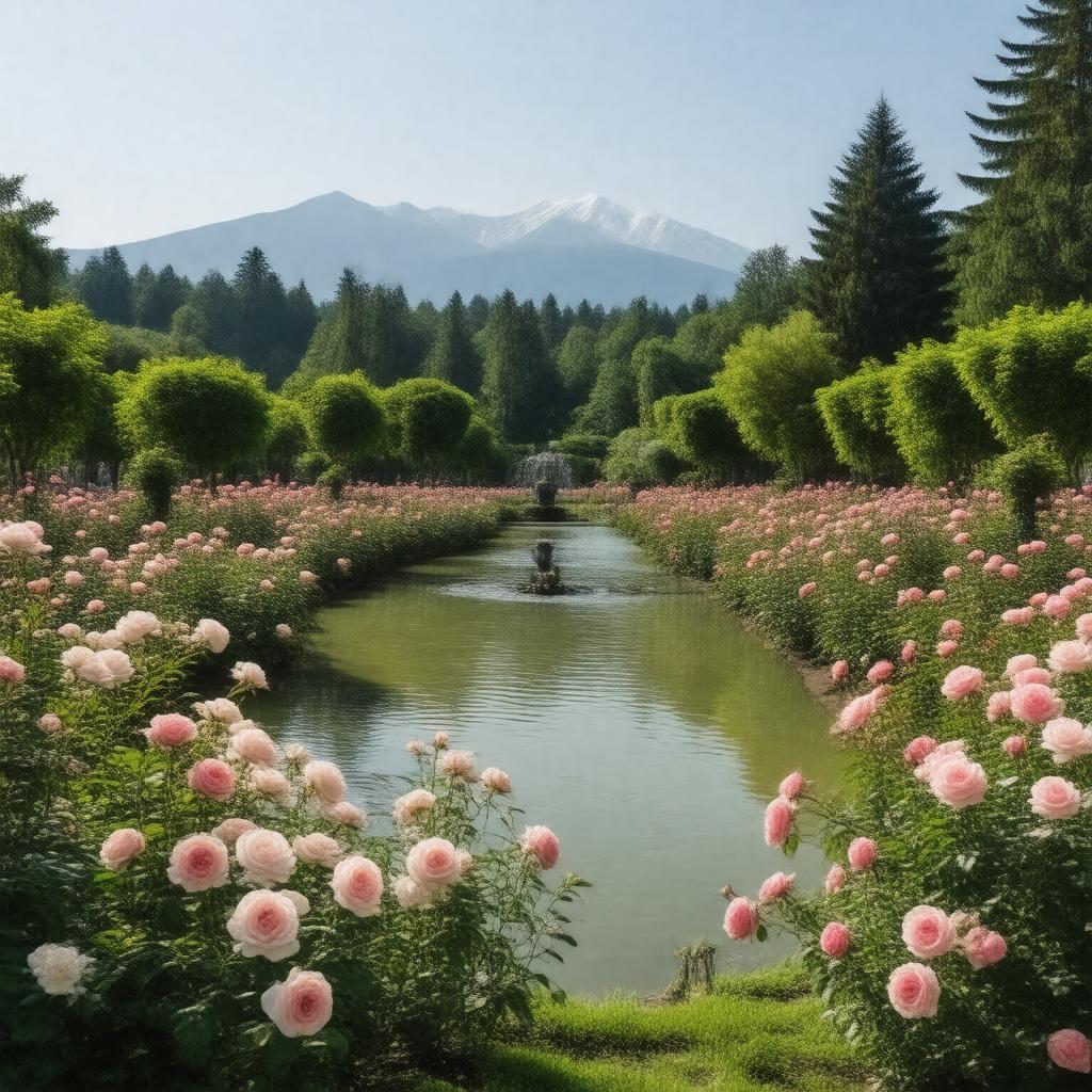 AI-created image of International Rose Test Garden